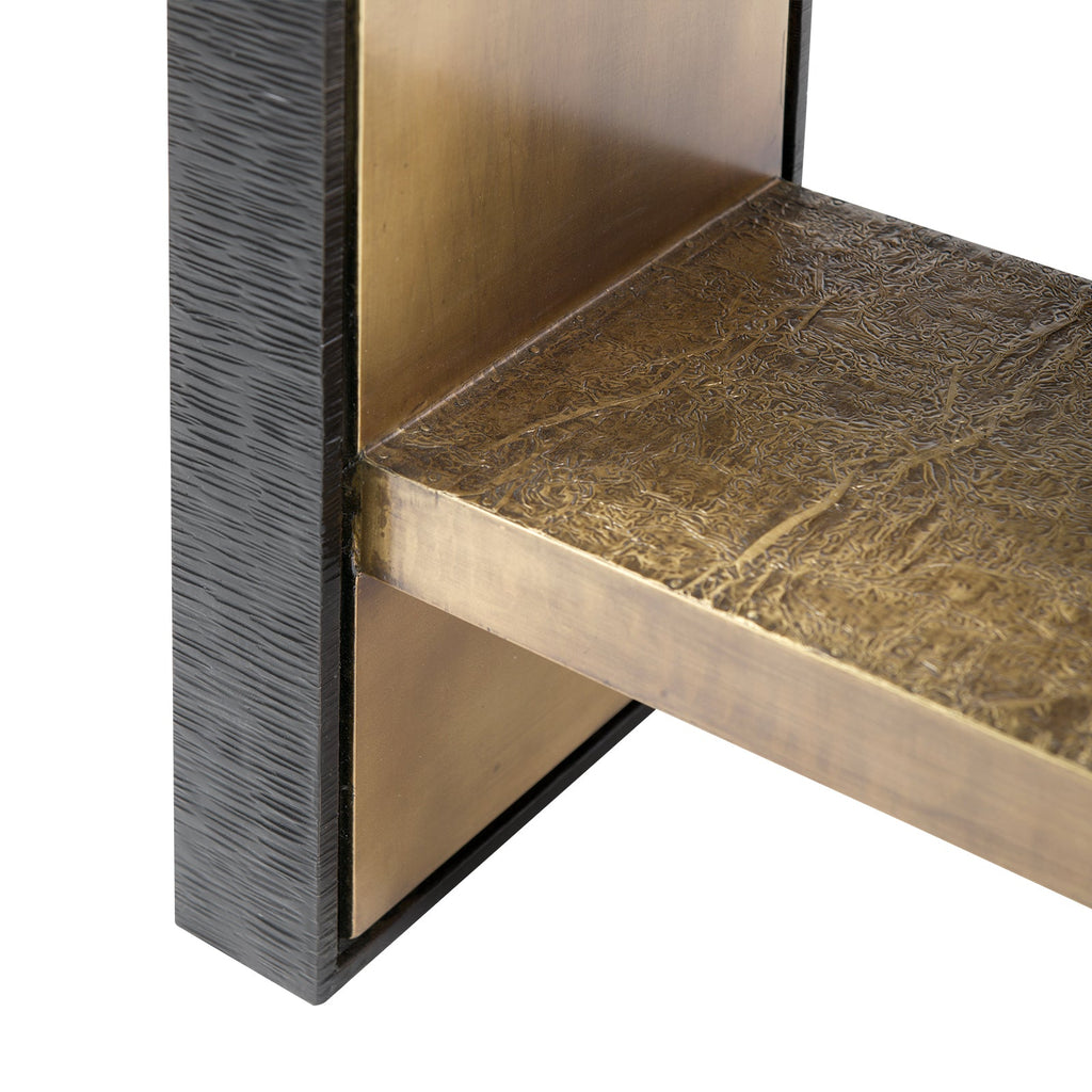 Odeon Console - Antique Brass and Dark Bronze