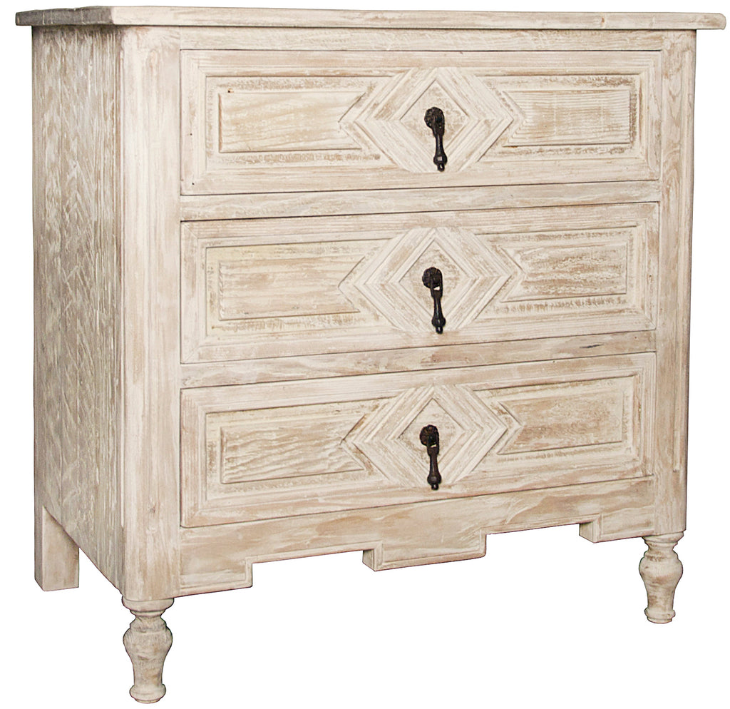 Reclaimed Lumber Anderson Nightstand - Grey Wash Wax