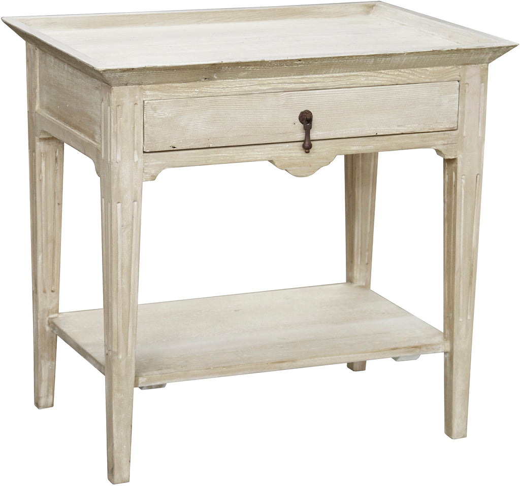 Reclaimed Lumber Lily Nightstand - Grey Wash Wax