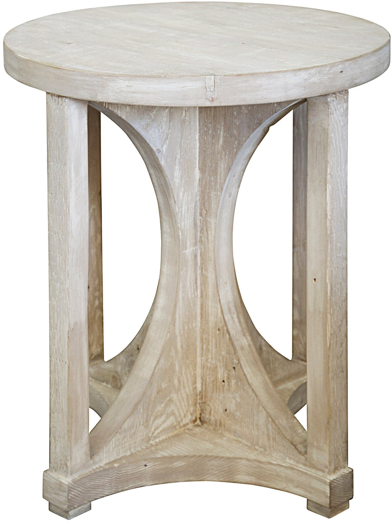 Reclaimed Lumber Freesia Side Table - Grey Wash Wax