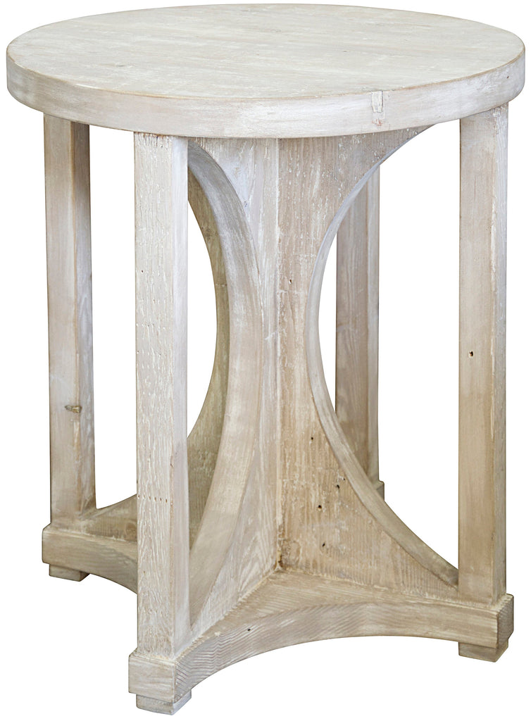 Reclaimed Lumber Freesia Side Table - Grey Wash Wax