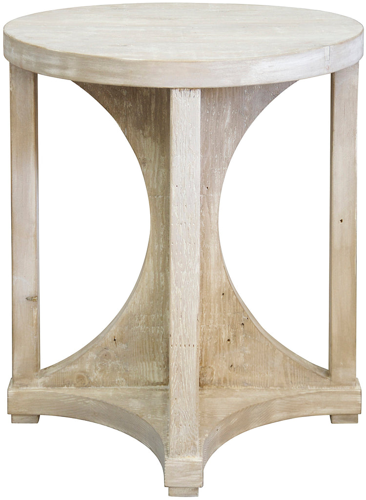 Reclaimed Lumber Freesia Side Table - Grey Wash Wax