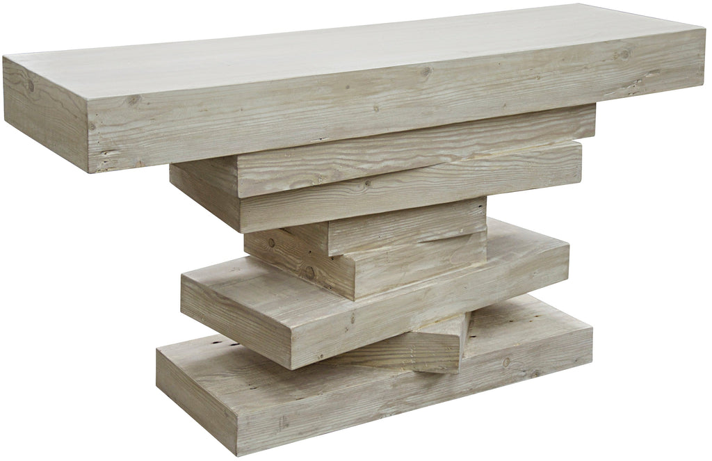 Reclaimed Lumber Holt Console - Grey Wash Wax