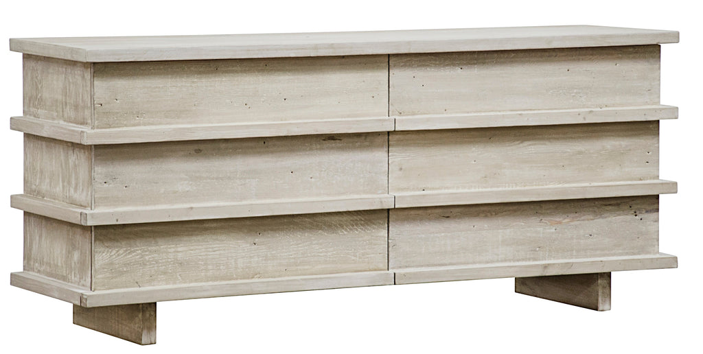 Reclaimed Lumber Bergamot Dresser - Grey Wash Wax