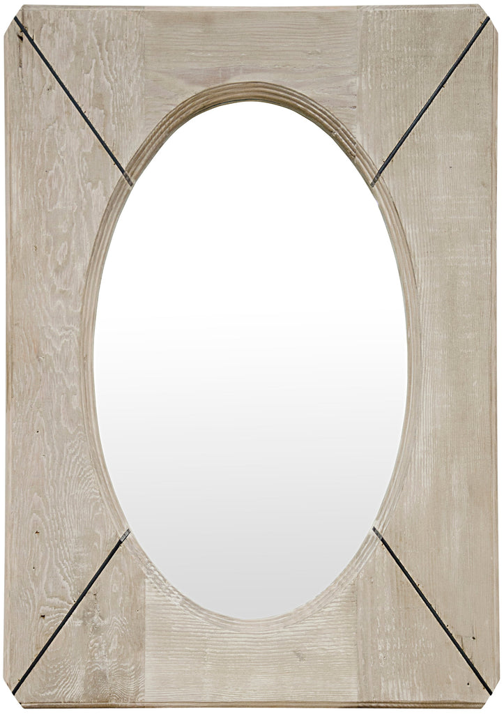 Reclaimed Lumber Musas Mirror - Grey Wash Wax