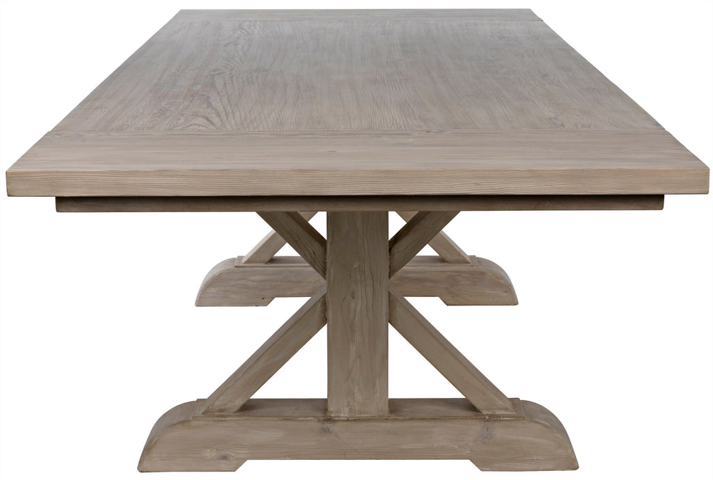 Rosario Extension Table, 10' - Grey Wash Wax