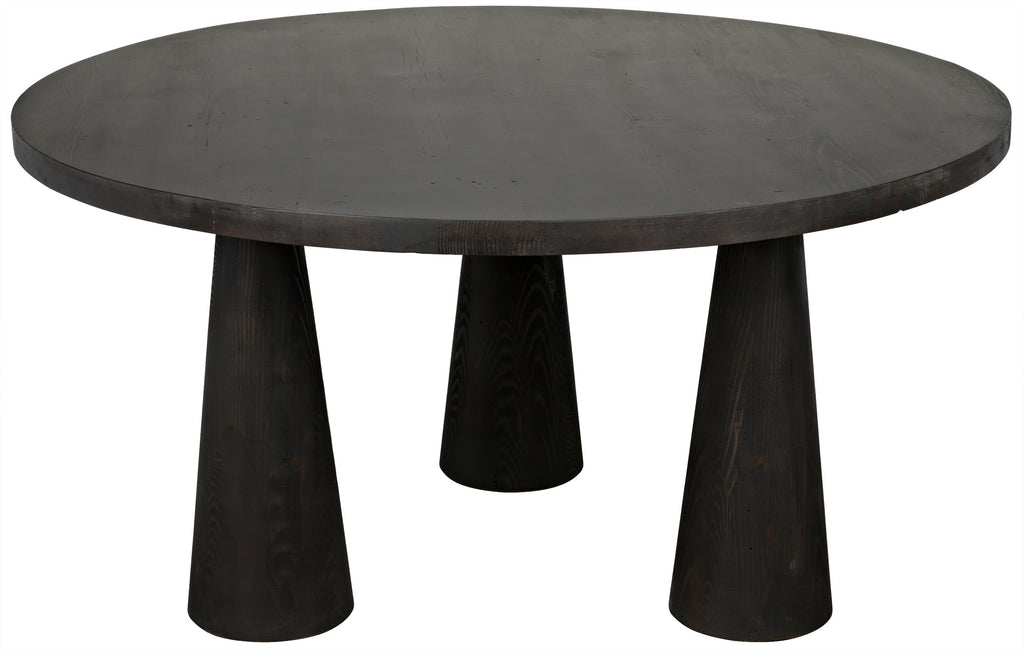 Reclaimed Lumber David Dining Table - Black Wax