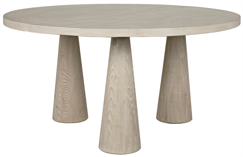 Reclaimed Lumber David Dining Table - Grey Wash Wax