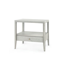 Paola 1-Drawer Side Table - Soft Gray
