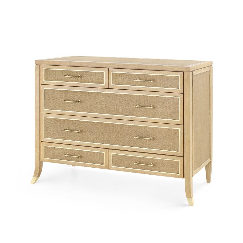 Paulina Large 6-Drawer - Natural and Camel