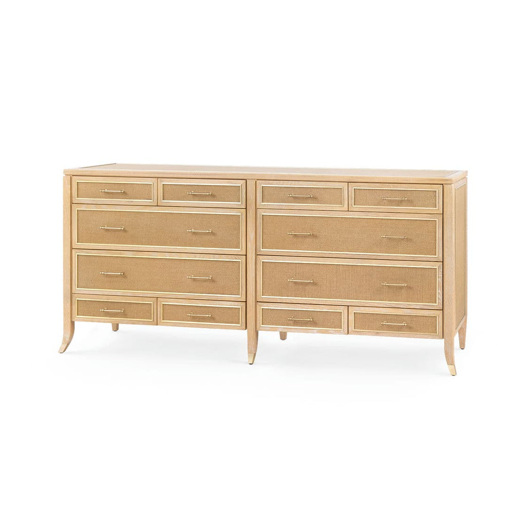 Paulina 12-Drawer - Natural and Camel