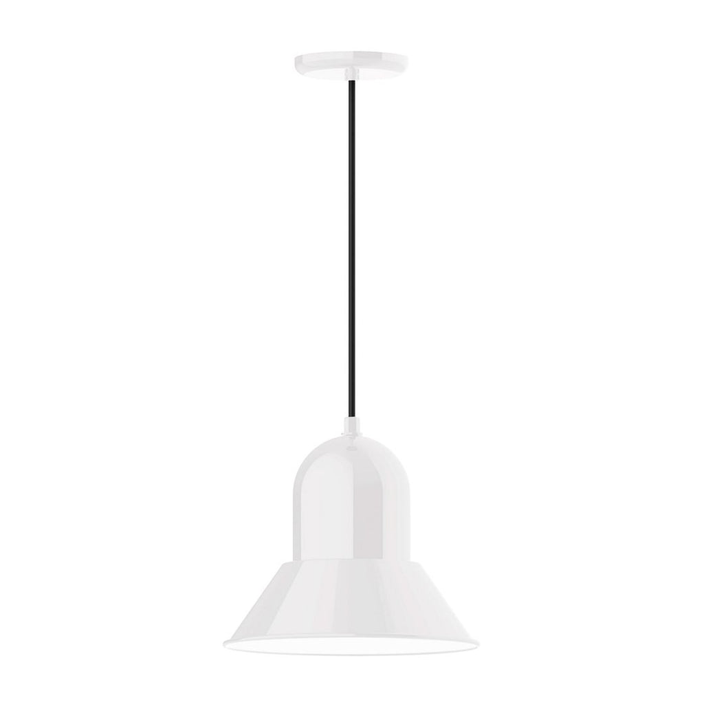 12" Prima Shade, Pendant With White Cord And Canopy, White - PEB123-44-C21