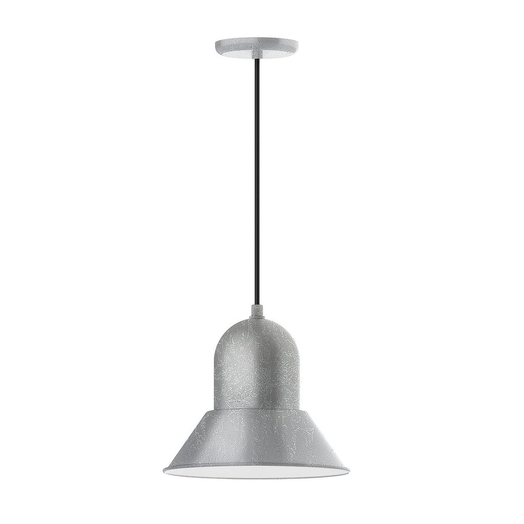 12" Prima Shade, Pendant With White Cord And Canopy, Painted Galvanized - PEB123-49-C21