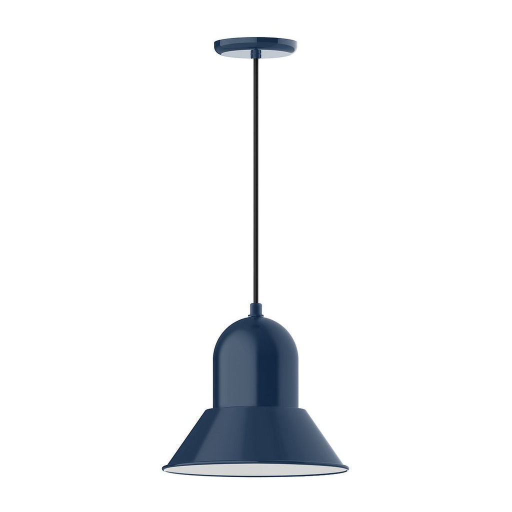 12" Prima Shade, Pendant With White Cord And Canopy, Navy - PEB123-50-C21