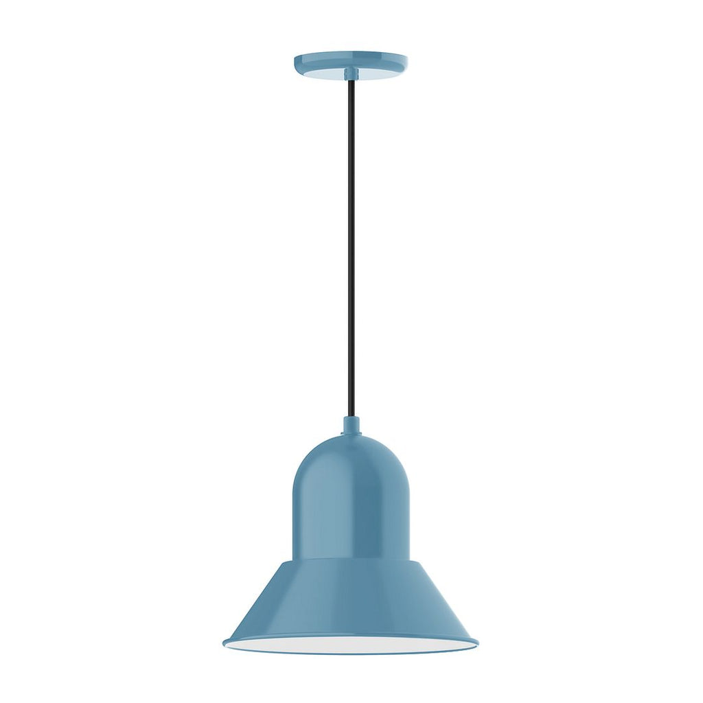 12" Prima Shade, Pendant With White Cord And Canopy, Light Blue - PEB123-54-C21