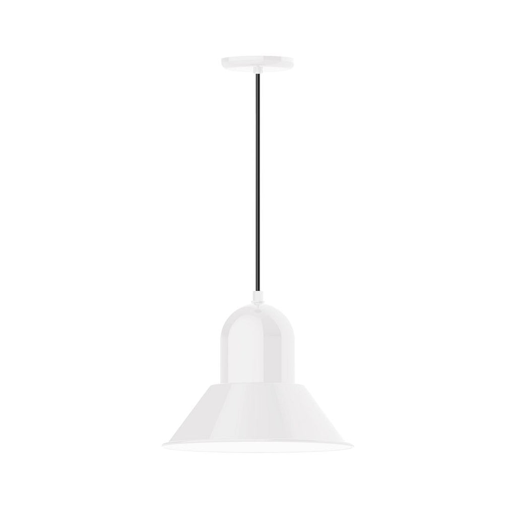 14" Prima Shade, Pendant With White Cord And Canopy, White - PEB124-44-C21