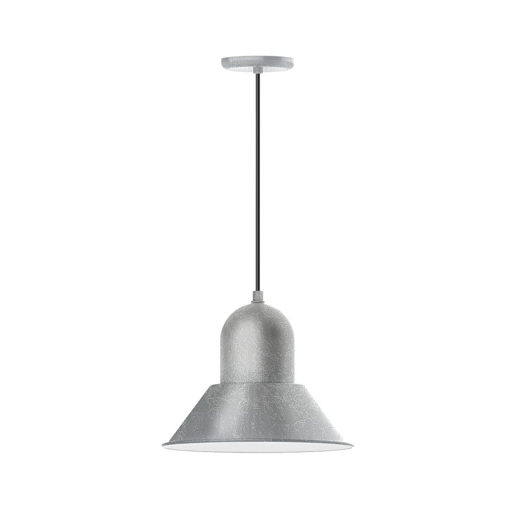 14" Prima Shade, Pendant With White Cord And Canopy, Painted Galvanized - PEB124-49-C21