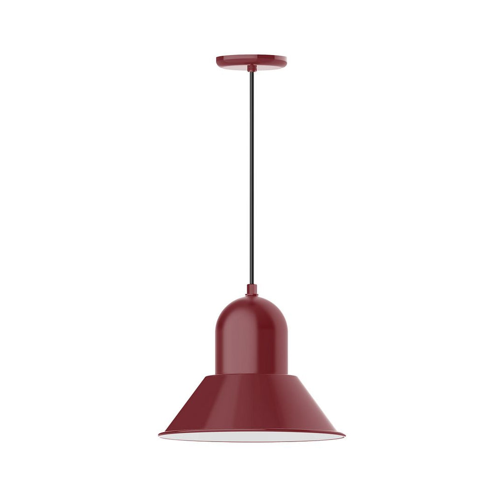 14" Prima Shade, Pendant With White Cord And Canopy, Barn Red - PEB124-55-C21