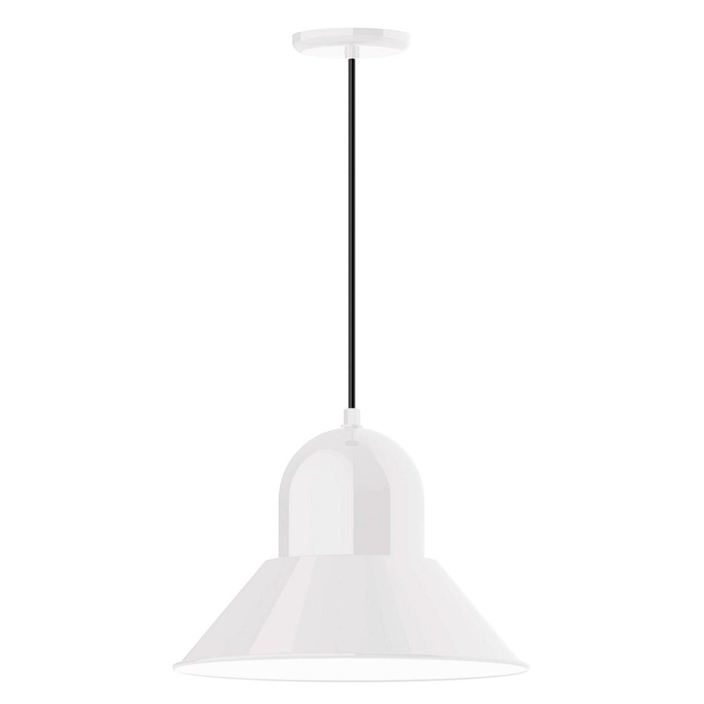 16" Prima Shade, Pendant With White Cord And Canopy, White - PEB125-44-C21