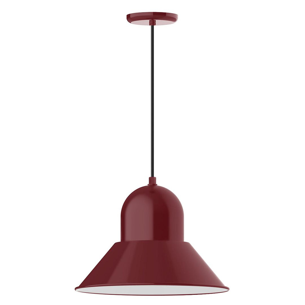 16" Prima Shade, Pendant With White Cord And Canopy, Barn Red - PEB125-55-C21