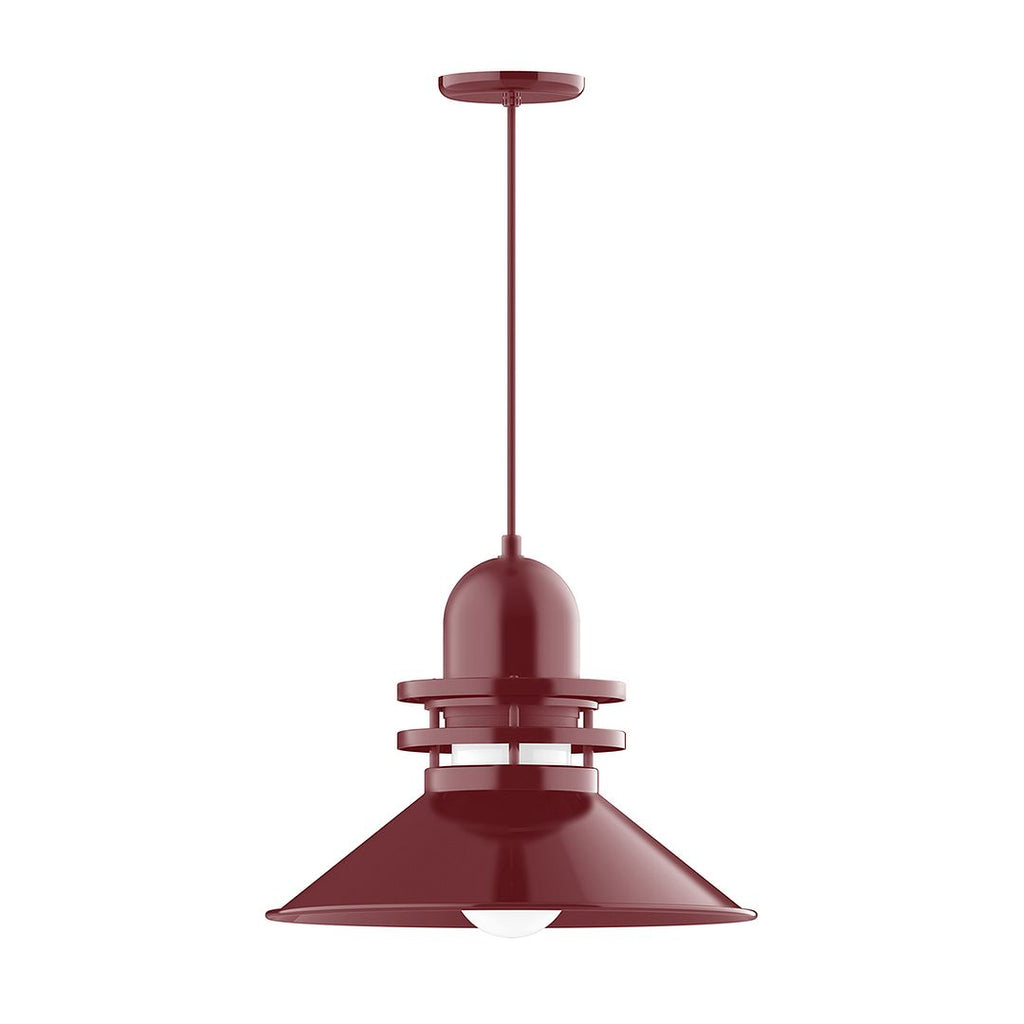 18" Atomic Shade, Pendant With Black Cord And Canopy, Barn Red - PEB151-55