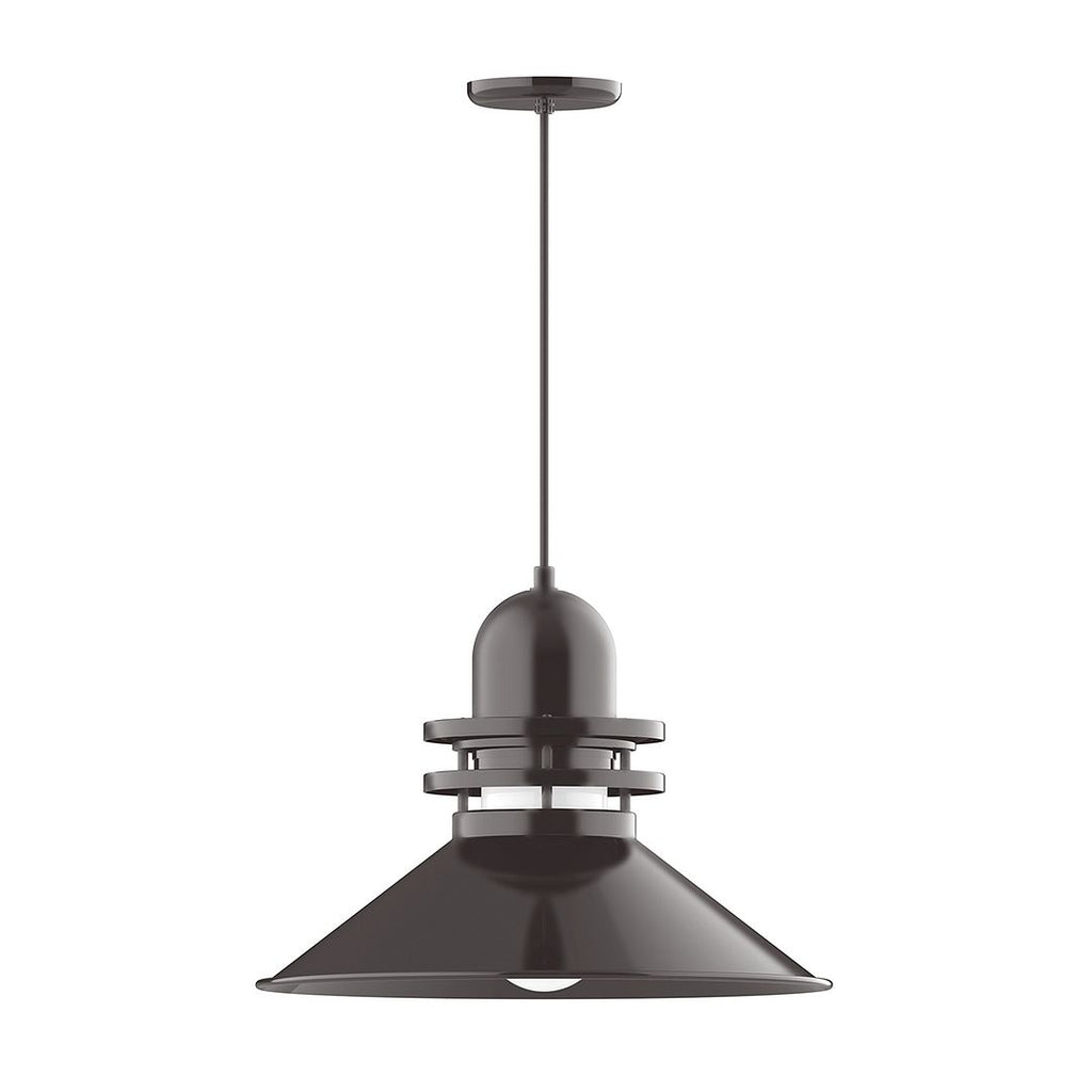 20" Atomic Shade, Pendant With Black Cord And Canopy, Architectural Bronze - PEB152-51