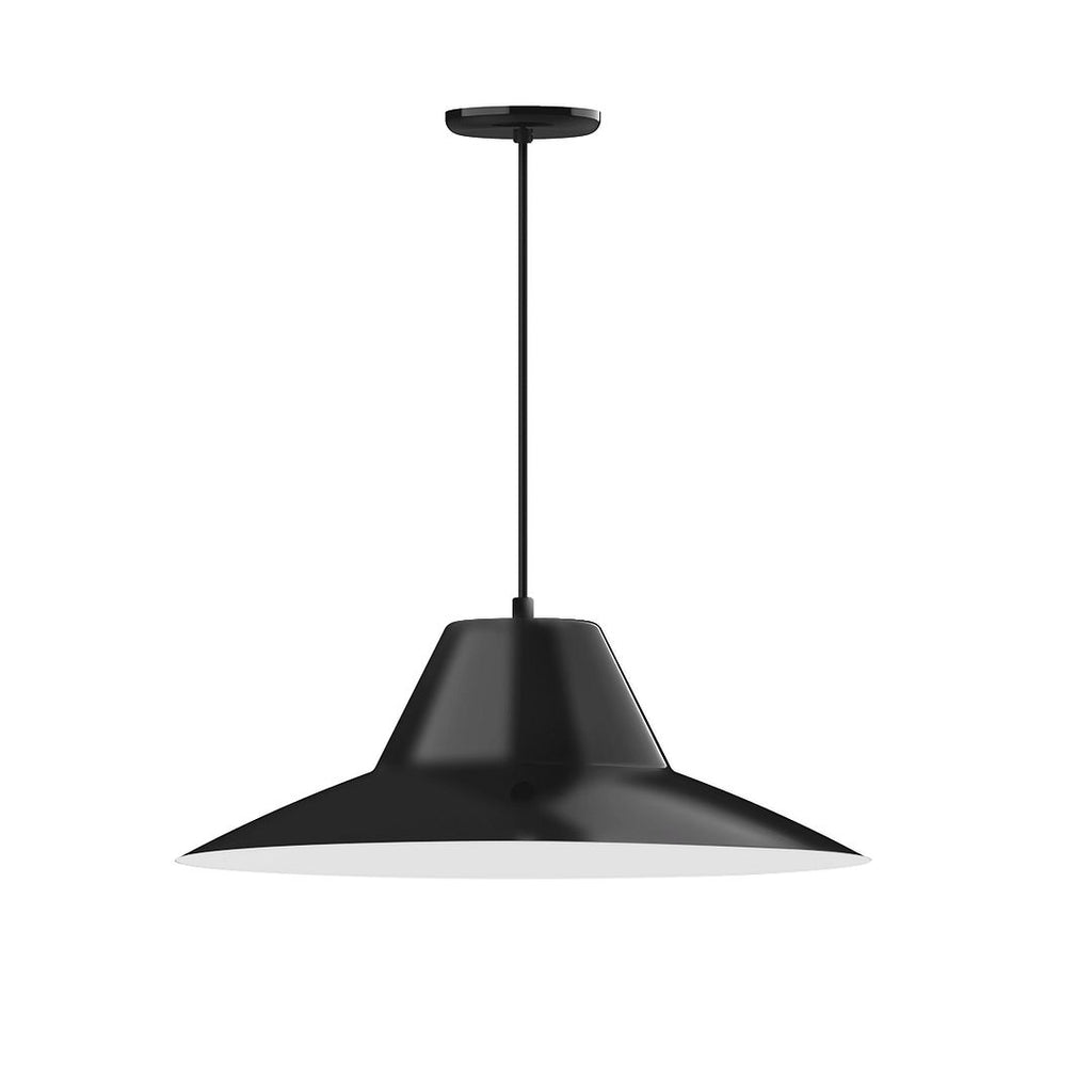 24" Xl Choices Angle Shade, Medium Base, Black Cord With Canopy, Black - PEB203-41-44