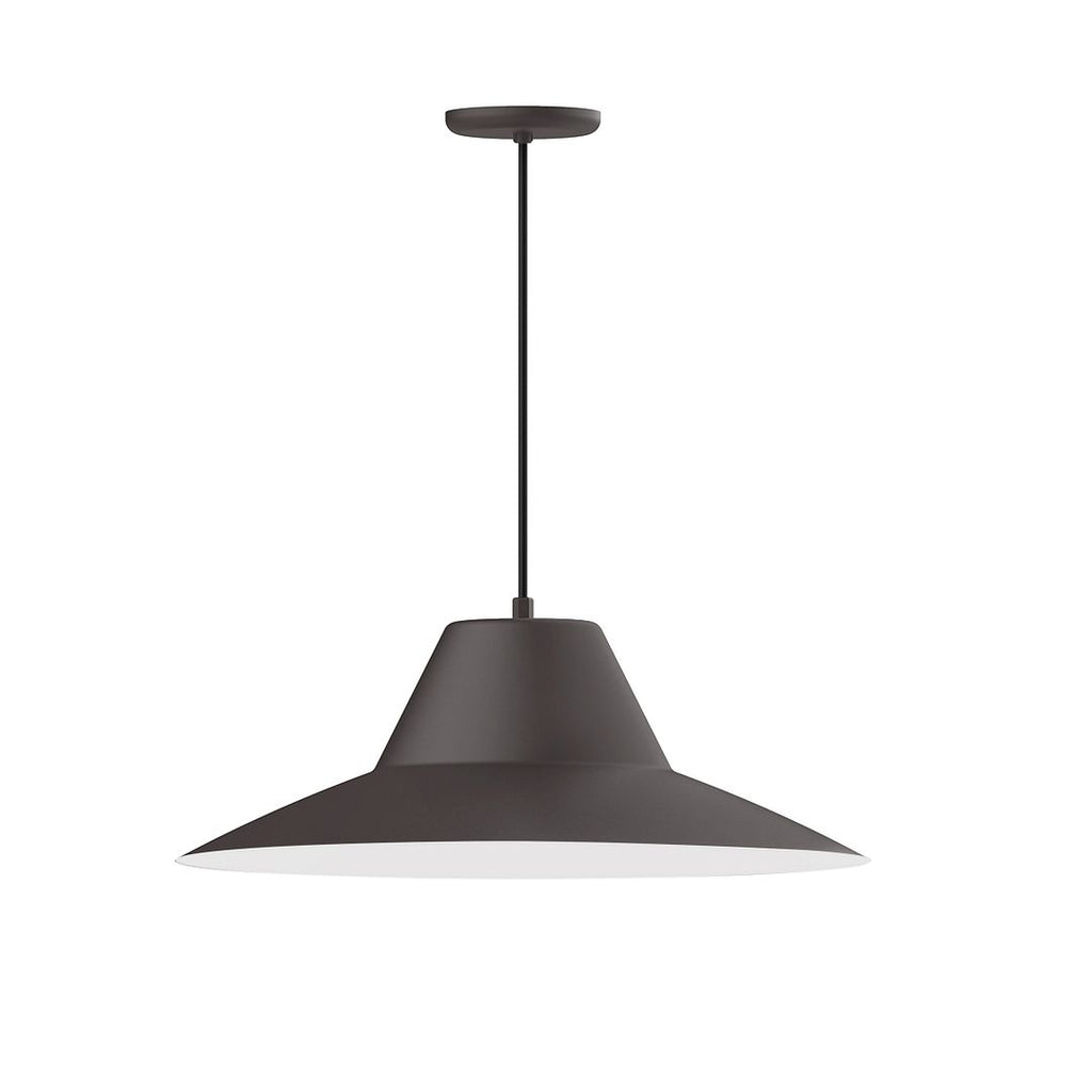 24" Xl Choices Angle Shade, Medium Base, Black Cord With Canopy, Bronze Matte - PEB203-57-44