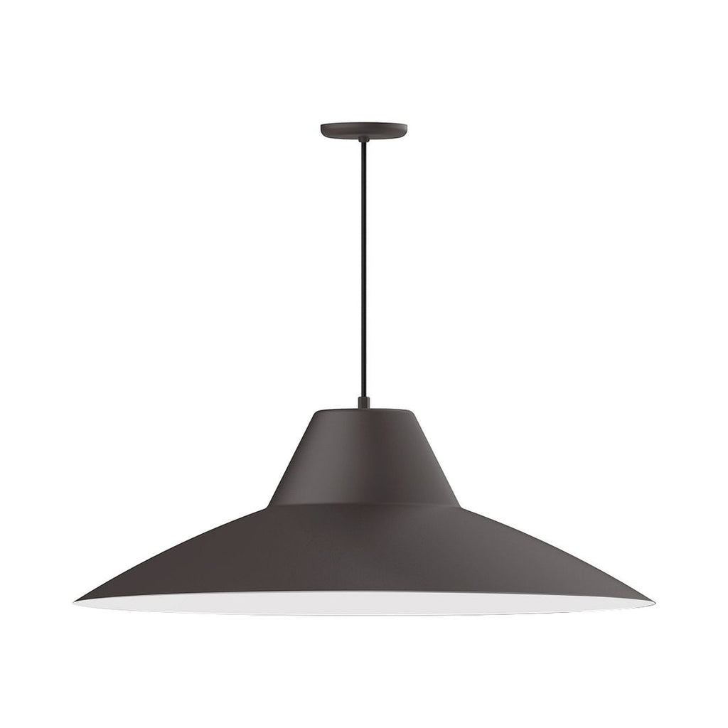 36" Xl Choices Angle Shade, Medium Base, Black Cord With Canopy, Bronze Matte - PEB204-57-44