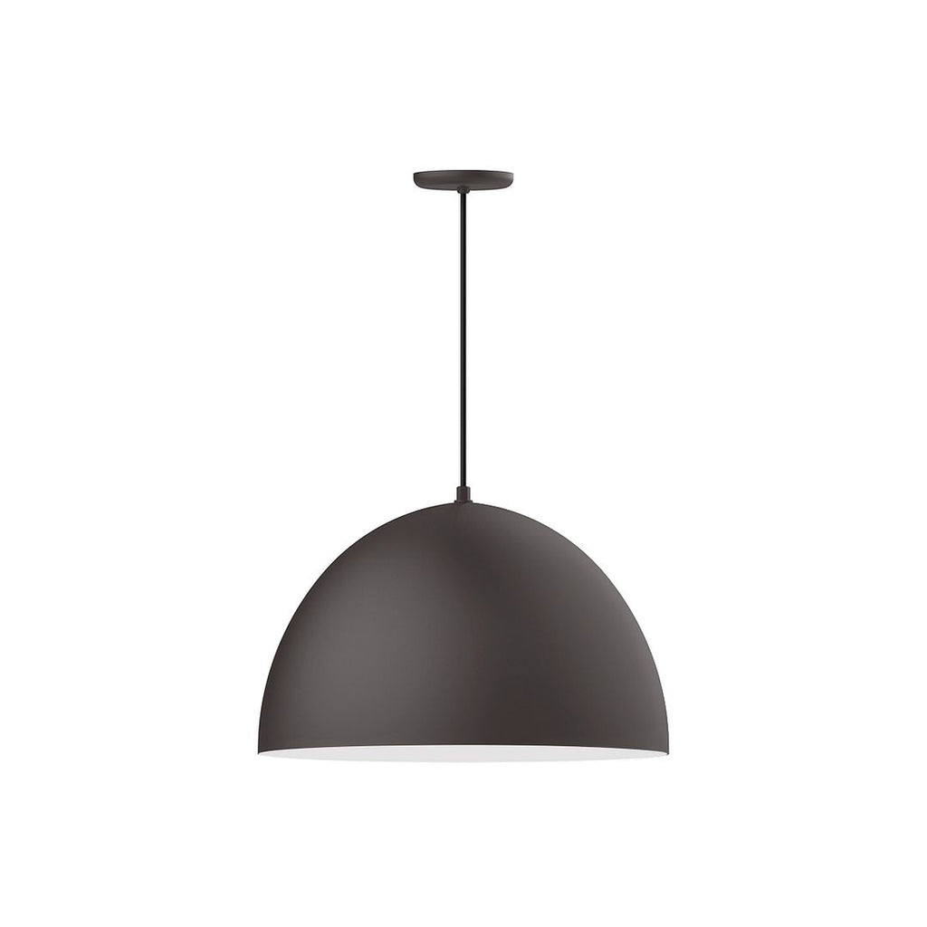 22" Xl Choices Deep Dome Shade, Medium Base, Black Cord With Canopy, Bronze Matte - PEB213-57-44