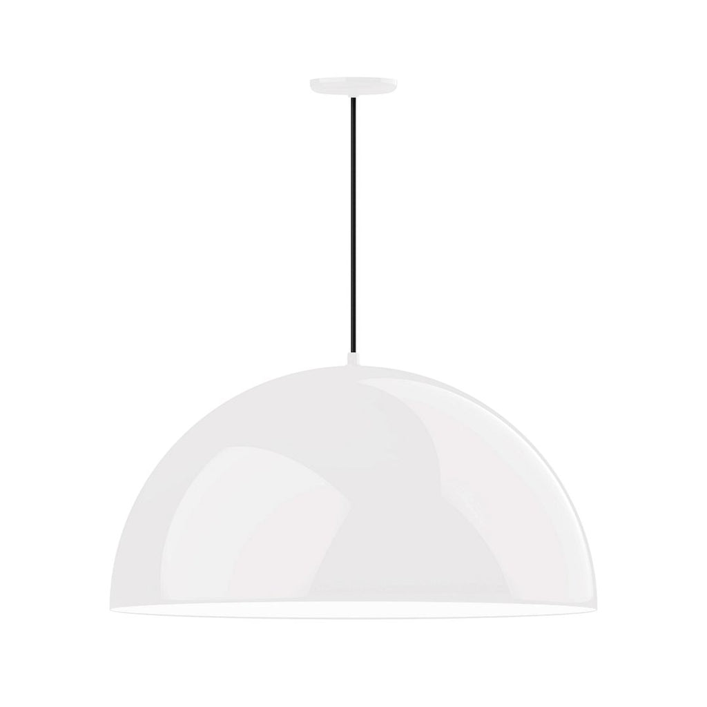 30" Xl Choices Shallow Dome Shade, Medium Base, White Cord With Canopy, White - PEB230-44-44-C21