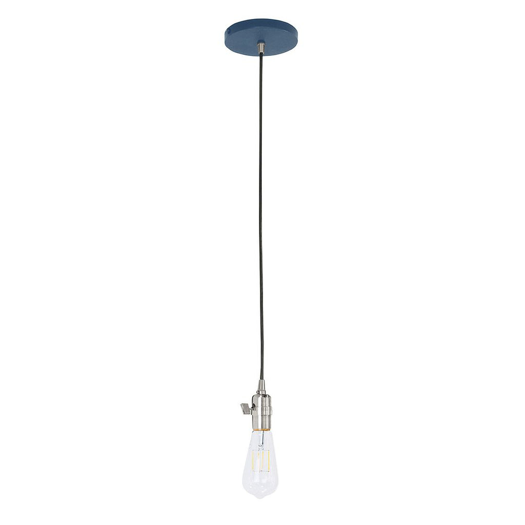 Uno 2" Pendant, Navy With Brushed Nickel Hardware - PEB400-50-96