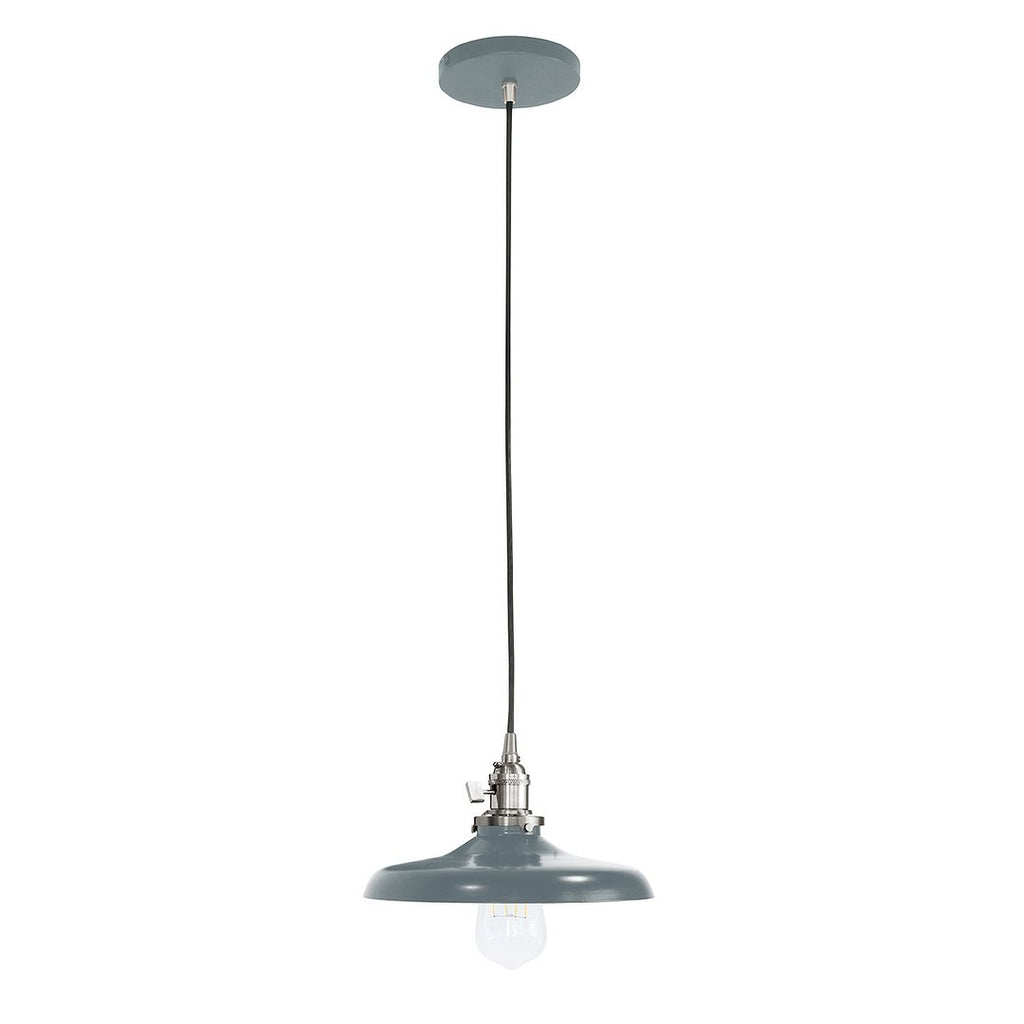 Uno 10" Pendant, Slate Gray With Brushed Nickel Hardware - PEB401-40-96