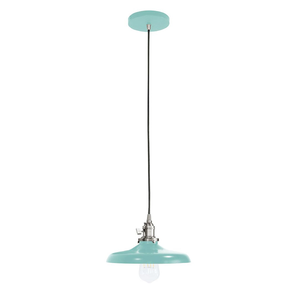 Uno 10" Pendant, Sea Green With Brushed Nickel Hardware - PEB401-48-96