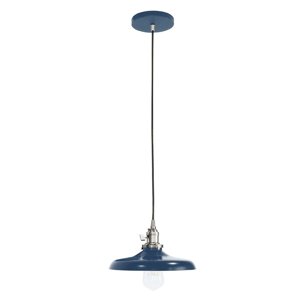 Uno 10" Pendant, Navy With Brushed Nickel Hardware - PEB401-50-96