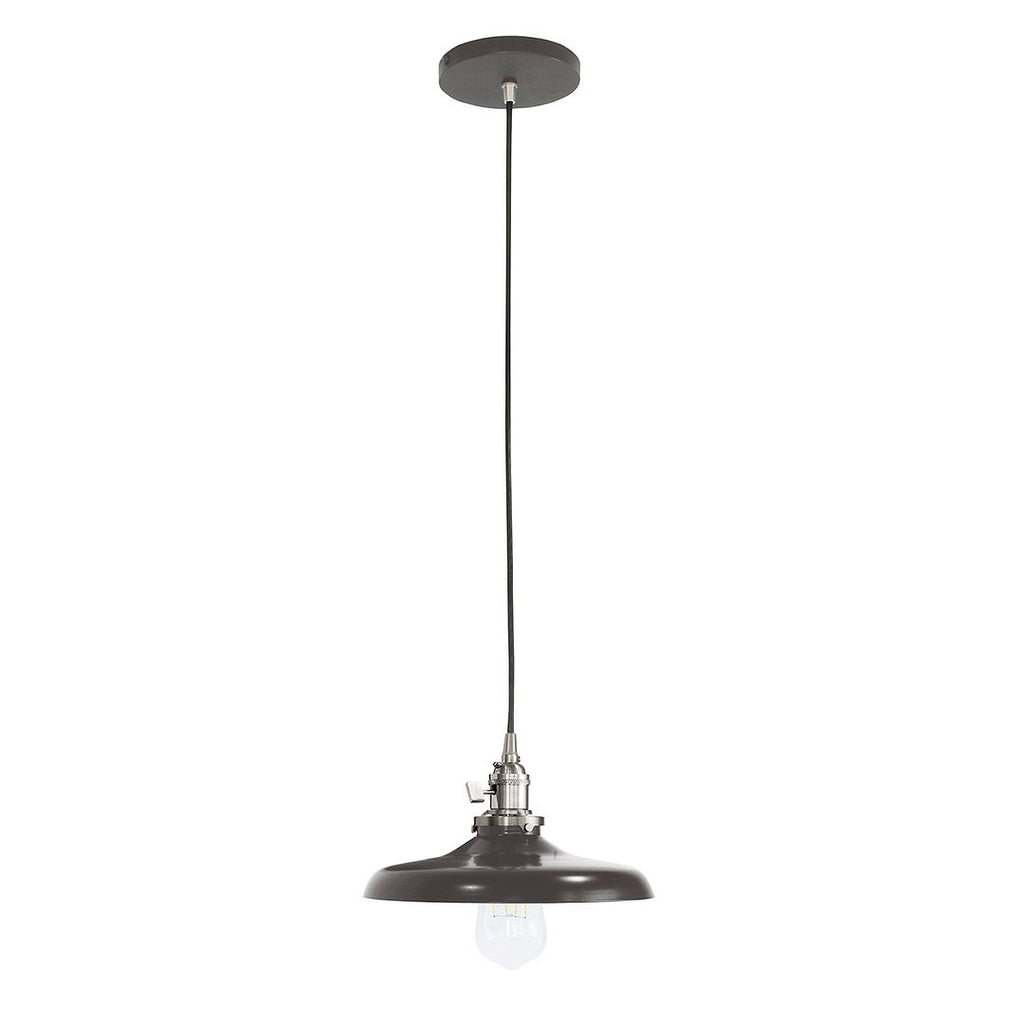 Uno 10" Pendant, Architectural Bronze With Brushed Nickel Hardware - PEB401-51-96