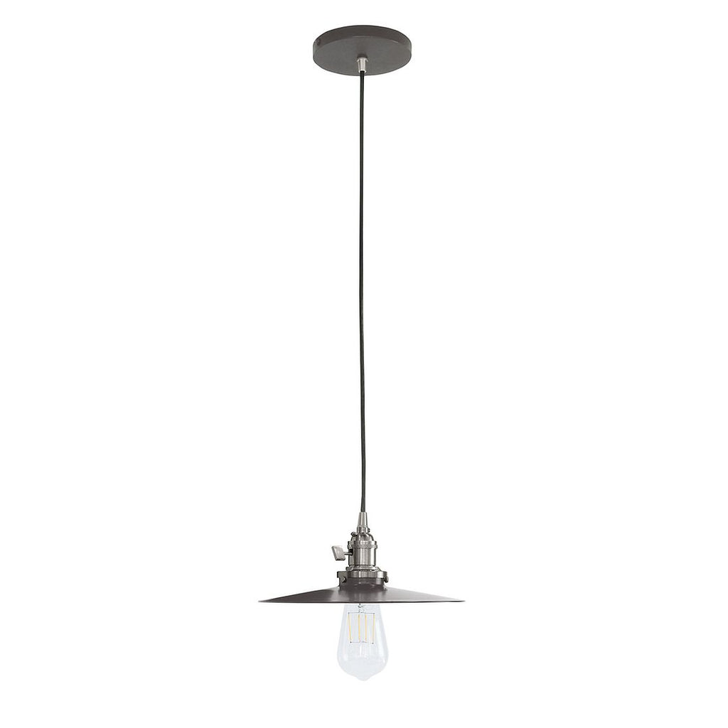 Uno 10" Pendant, Architectural Bronze With Brushed Nickel Hardware - PEB403-51-96