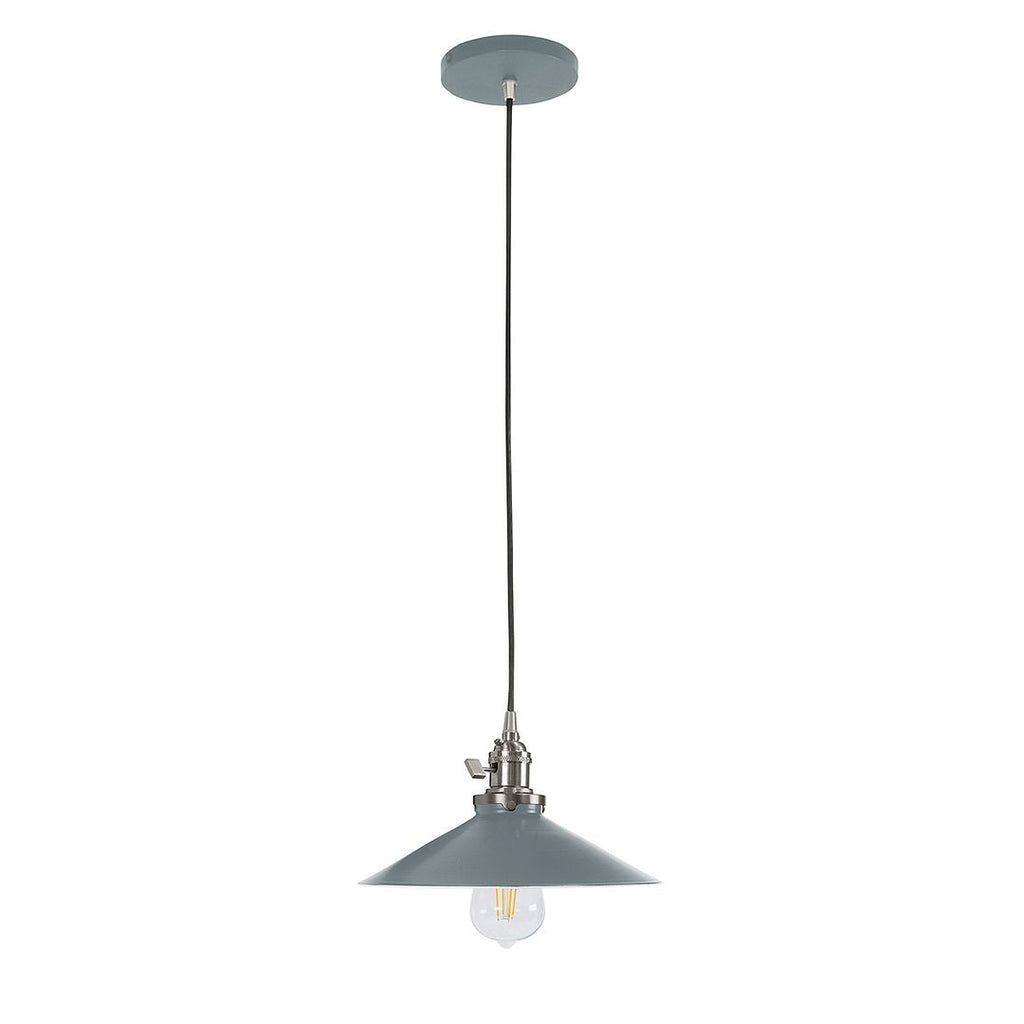 Uno 10" Pendant, Slate Gray With Brushed Nickel Hardware - PEB404-40-96