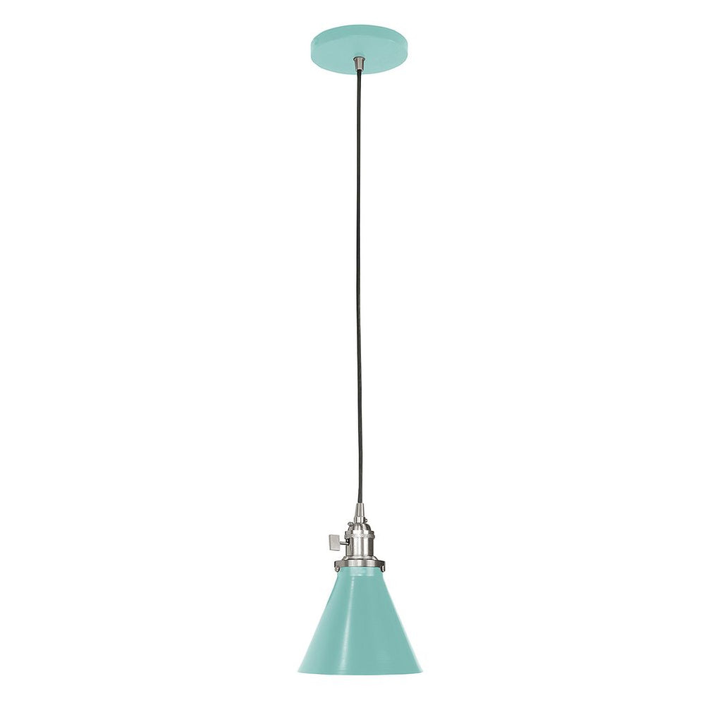 Uno 6" Pendant, Sea Green With Brushed Nickel Hardware - PEB405-48-96