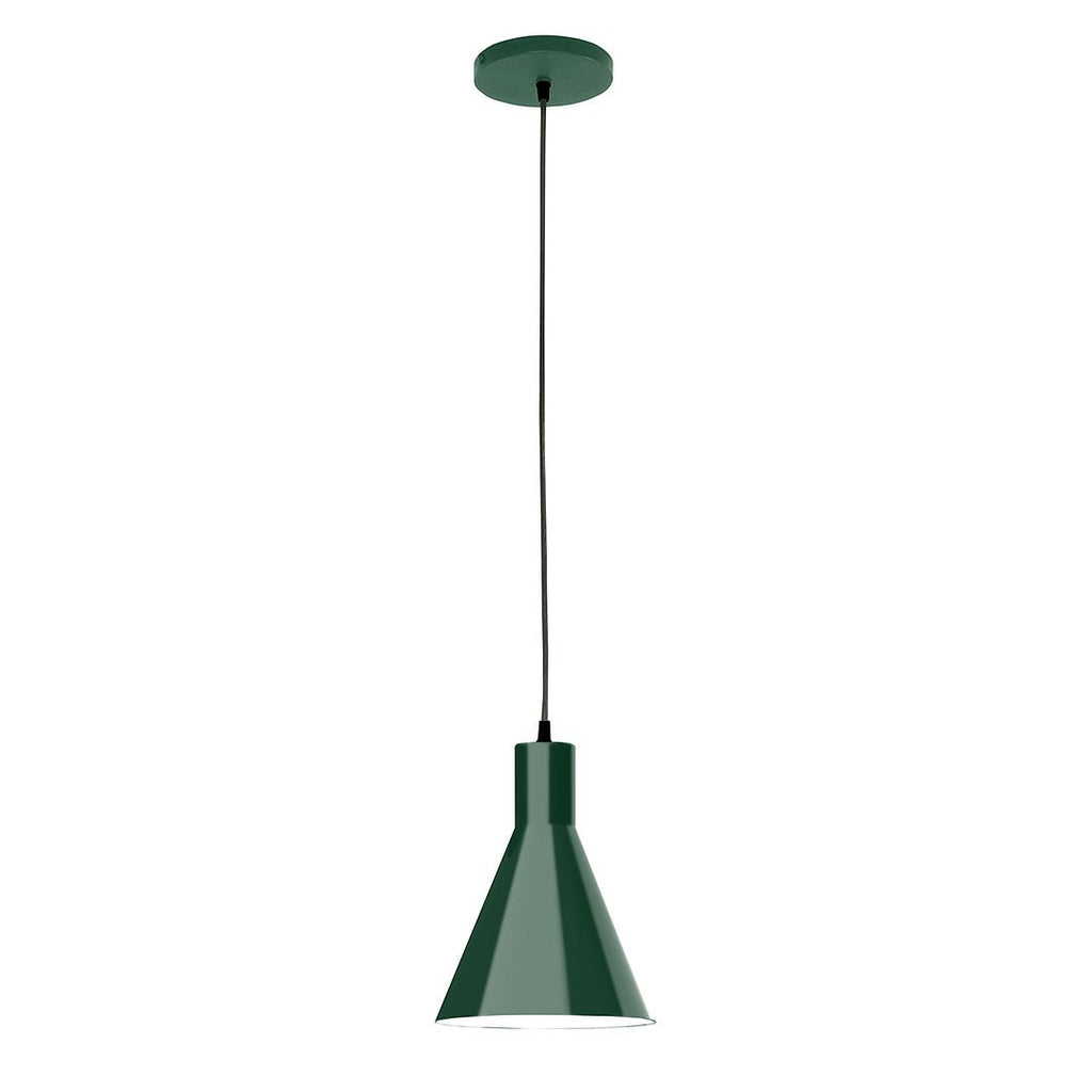 8" J-Series Shade, Black Cord With Canopy, Forest Green - PEB416-42