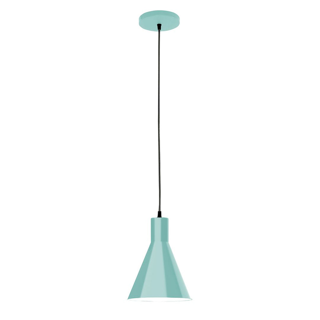 8" J-Series Shade, Black Cord With Canopy, Sea Green - PEB416-48