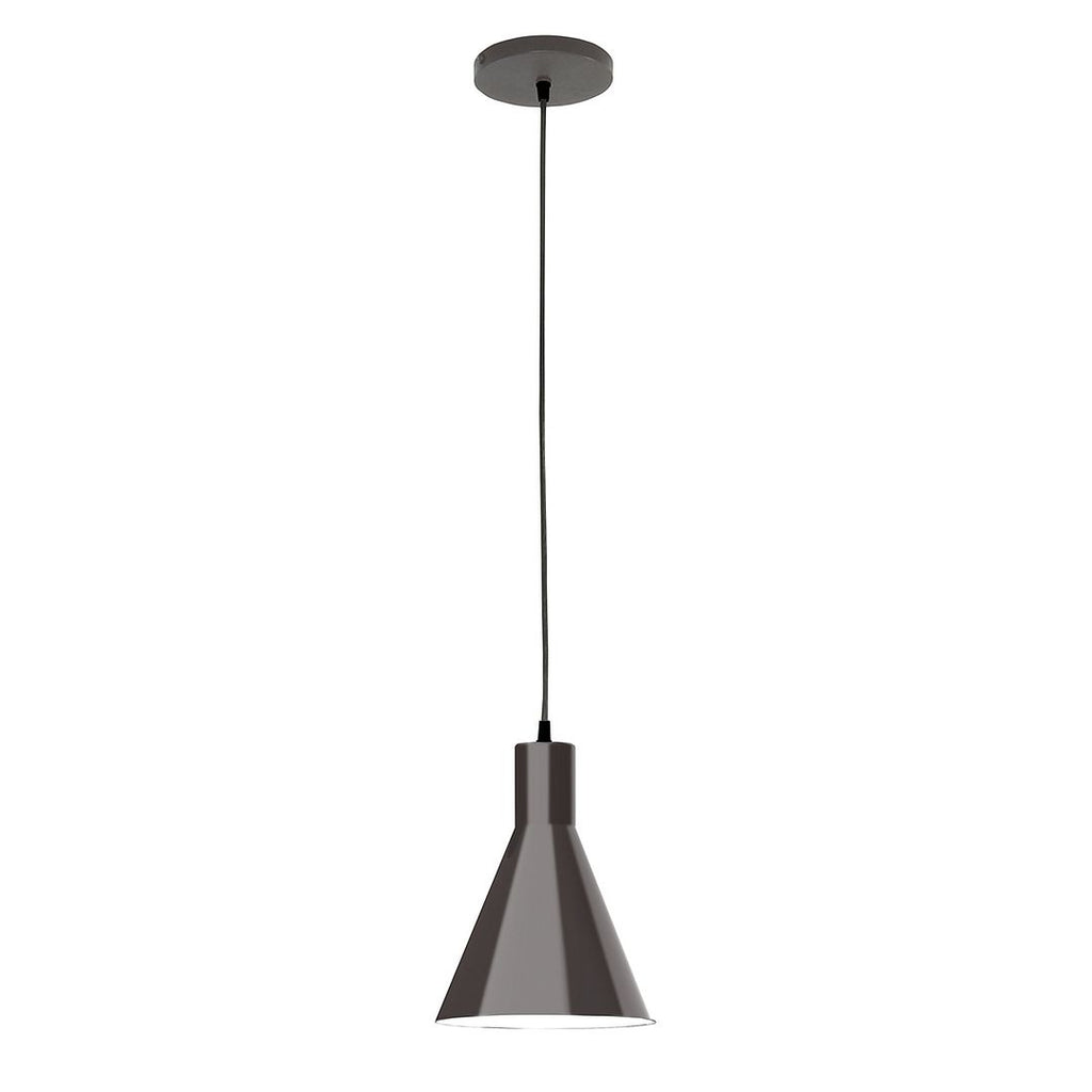 8" J-Series Shade, Black Cord With Canopy, Architectural Bronze - PEB416-51