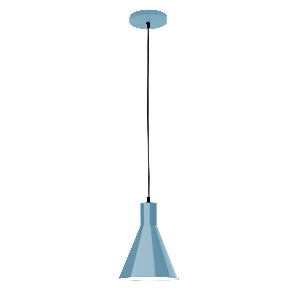 8" J-Series Shade, Black Cord With Canopy, Light Blue - PEB416-54