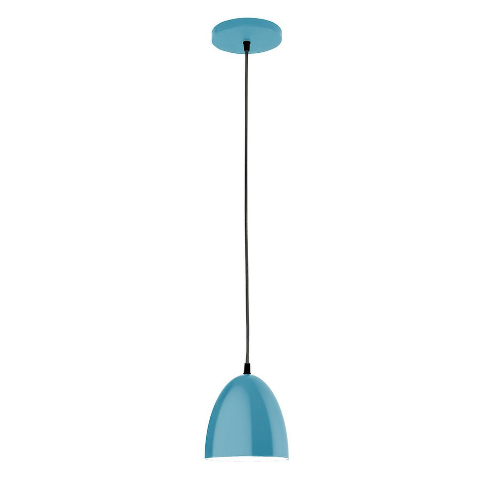 6" J-Series Shade, Black Cord With Canopy, Light Blue - PEB417-54