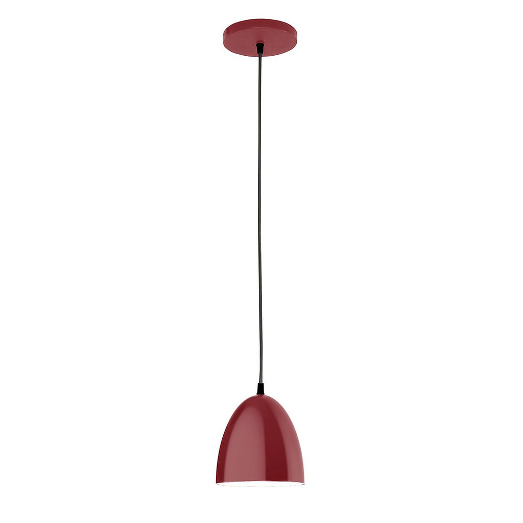 6" J-Series Shade, Black Cord With Canopy, Barn Red - PEB417-55