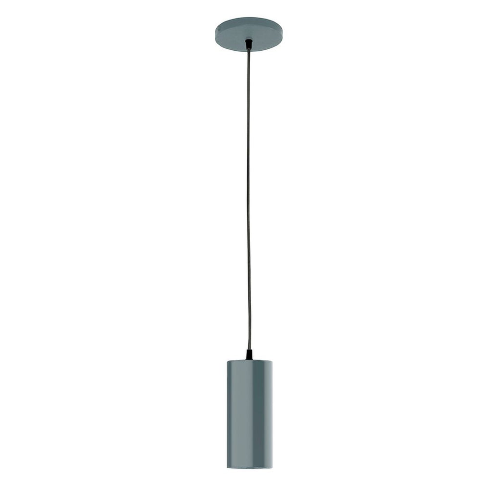 3.5" J-Series Shade, Black Cord With Canopy, Slate Gray - PEB418-40