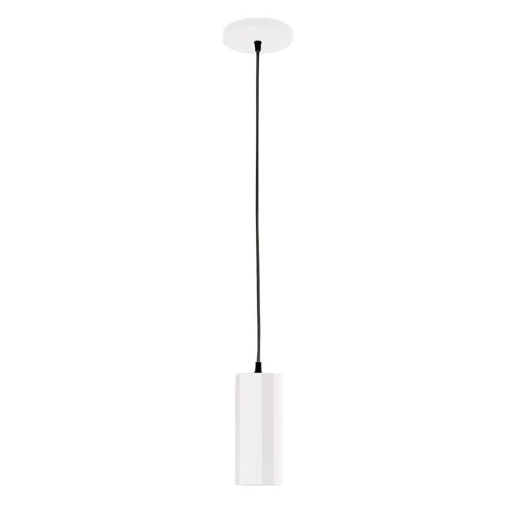 3.5" J-Series Shade, Black Cord With Canopy, White - PEB418-44