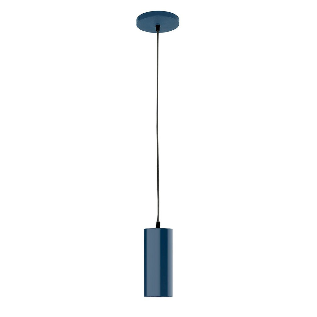 3.5" J-Series Shade, Black Cord With Canopy, Navy - PEB418-50