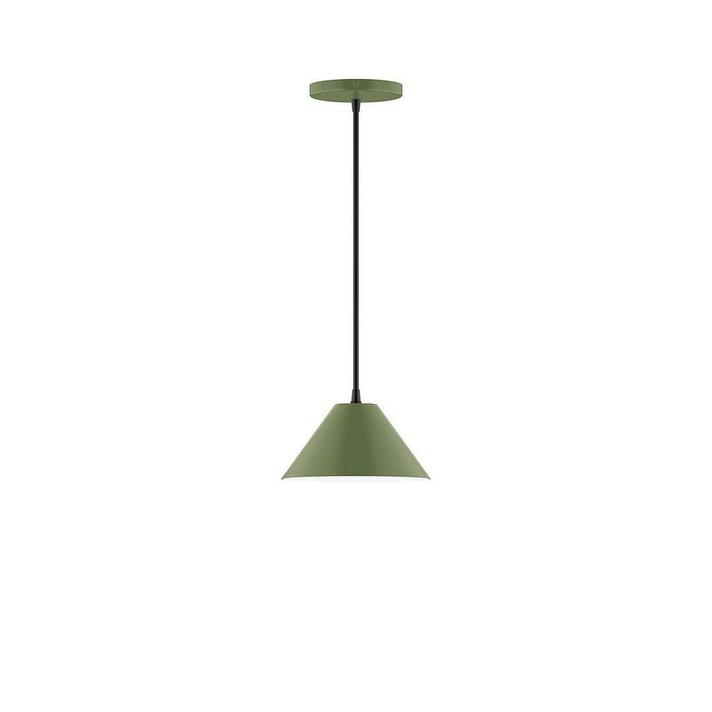 8" Axis Mini Cone Pendant, Fern Green - PEB421-22