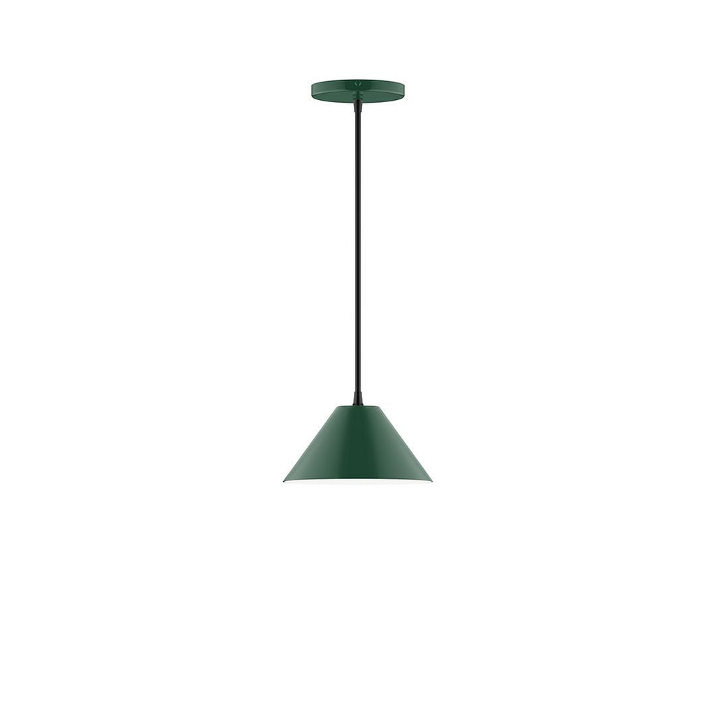 8" Axis Mini Cone Pendant, Forest Green - PEB421-42